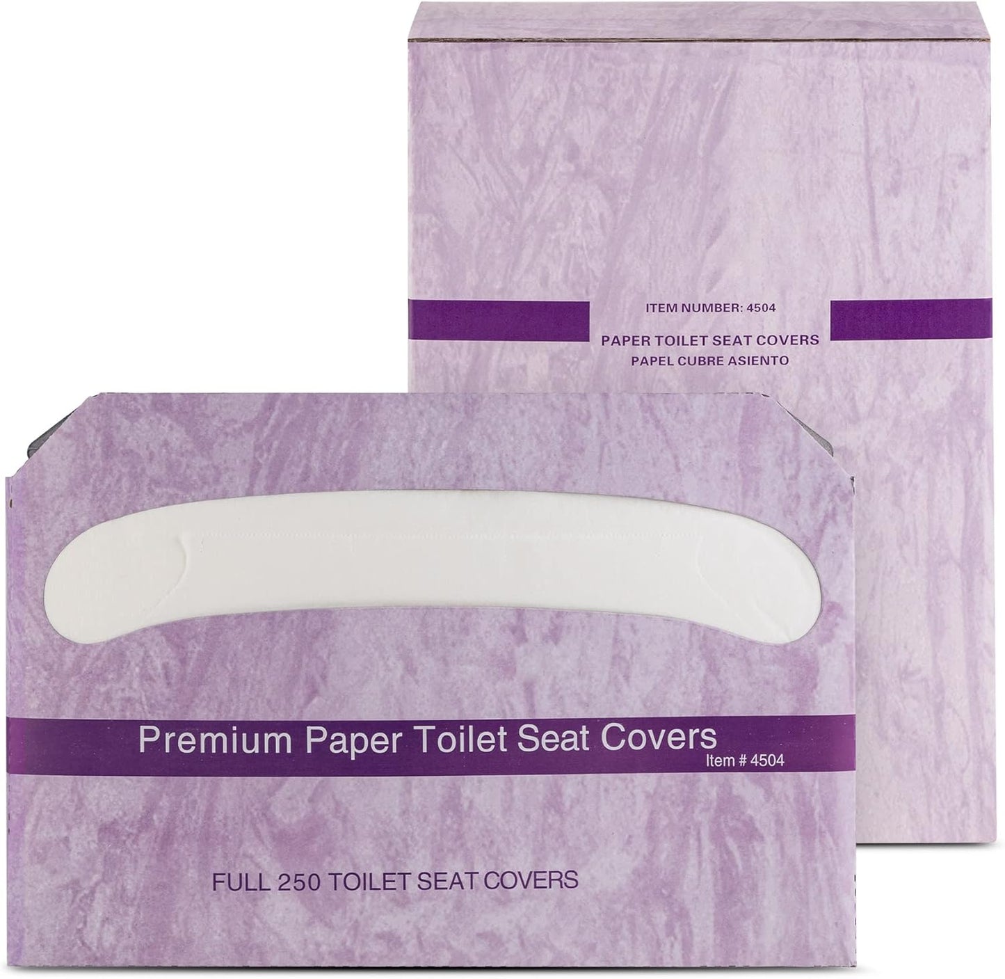 EZbrnd Premium Half-Fold Disposable Toilet Seat Covers, Flushable Paper Cover for Bathtoom, White, 250 sheets x 4 pk