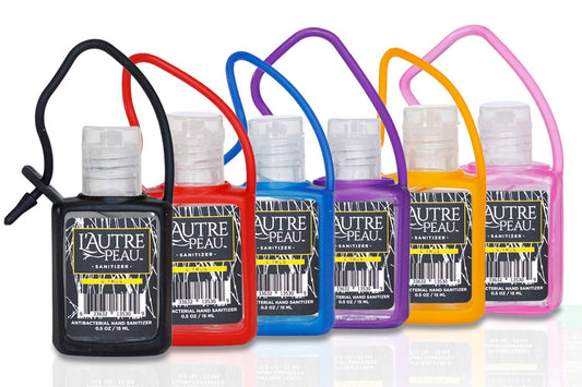 L'AUTRE PEAU Advanced Hand Sanitizer Gel with Aloe Vera, Citrus Scented 0.5 Fl Oz Jelly Wrap Travel Size Multi Pack – Flip Cap Bottles (10pc)
