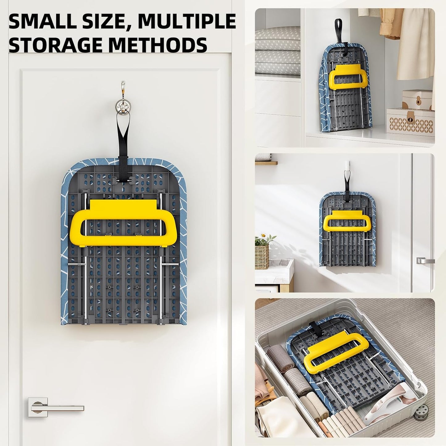 Small Ironing Board Tabletop, Foldable Mini Ironing Board, Table top Ironing Boards Small with Hanging Rope, Compact Portable Ironing Boards Save Space, Iron Board 32x12, Iron Table Stand Dark Blue