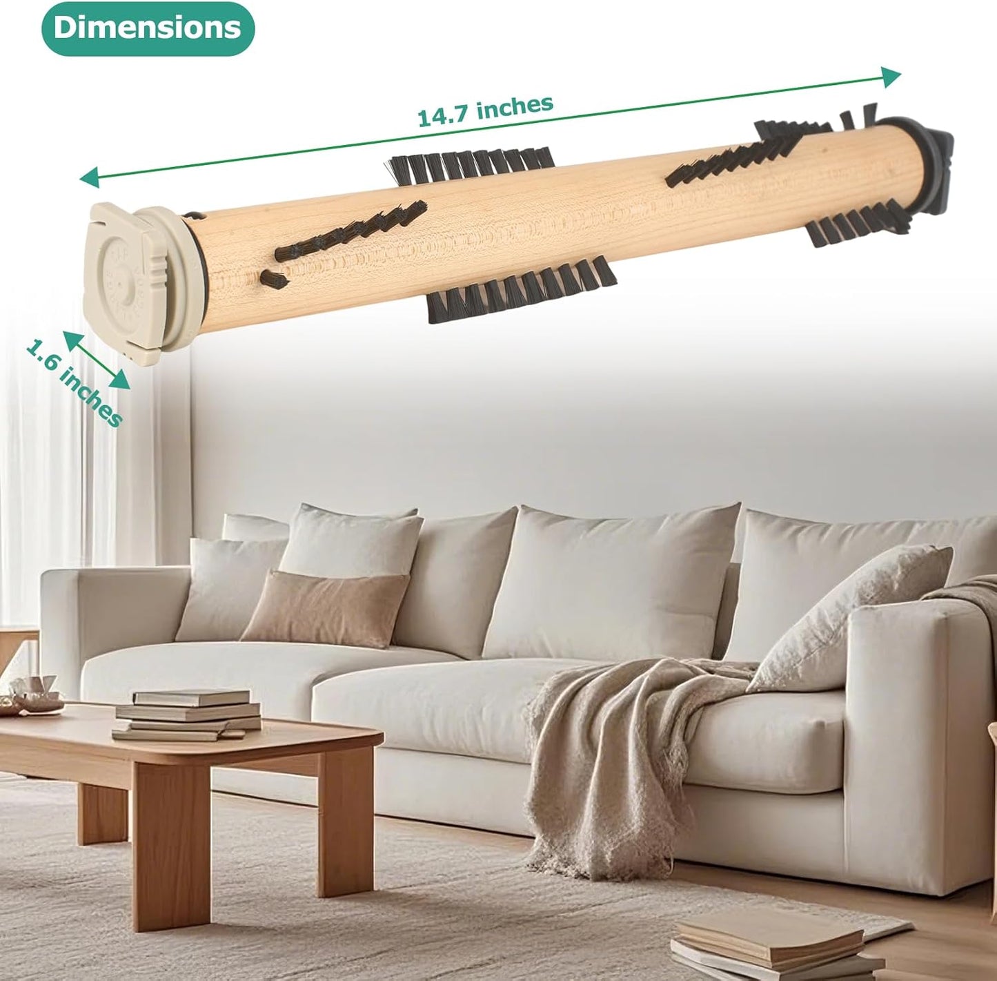 KEEPOW Replacement Part Compatible with Kirby Vacuum Brush Roll with 4 Pcs Belt, Compatible with Generation Models G3-G10, Sentria, Avalir Series