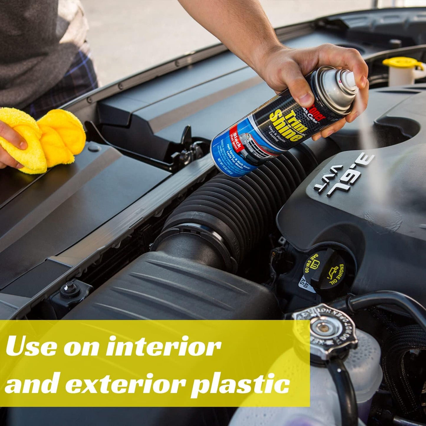 Stoner Car Care 91034-6PK Trim Shine – Vinyl and Plastic Protectant for Interior and Exterior Detailing, Restores OEM Color, Adds Shine, UV and Water Protection – 12 oz (Pack of 6)