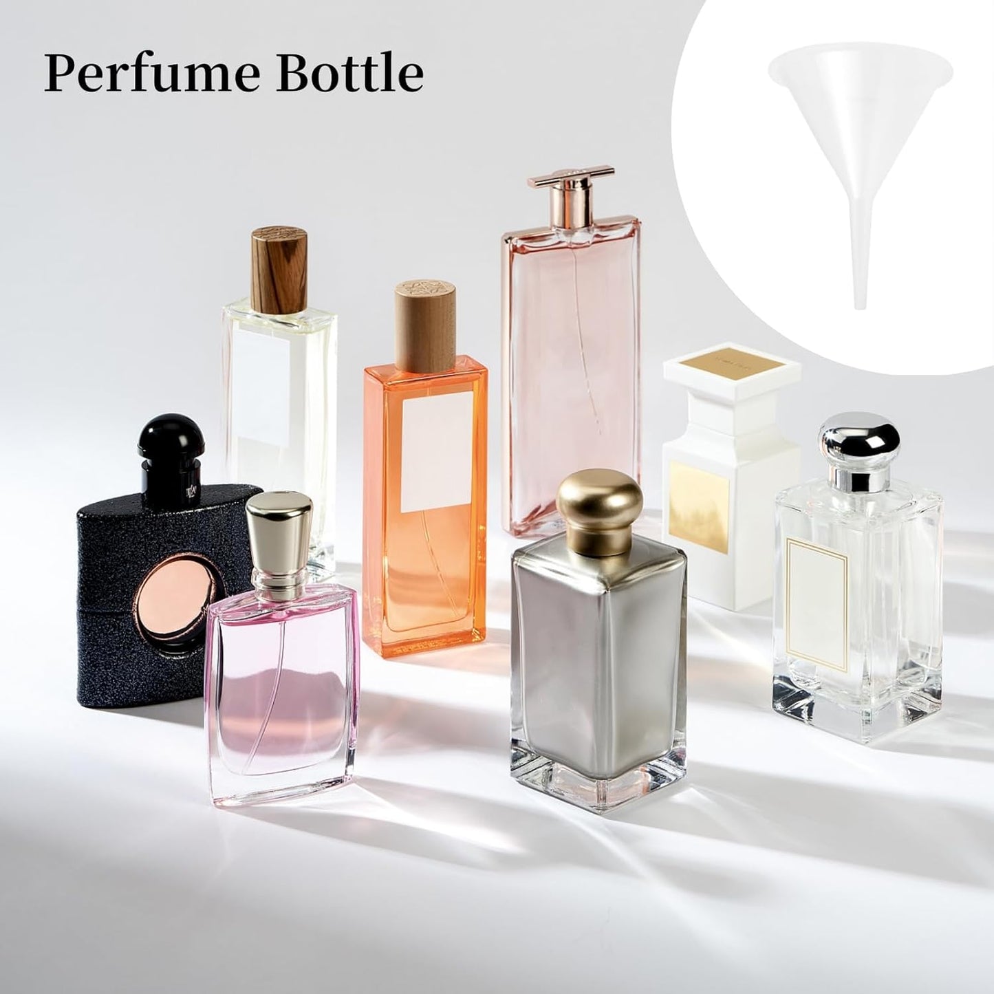 12 Pcs Small Funnel & Mini Funnel 1.57" Opening, 0.1" Narrow Tip for Essential Oils, Perfumes, Capsules & Mini Bottles (Polypropylene, 2.17" Height)