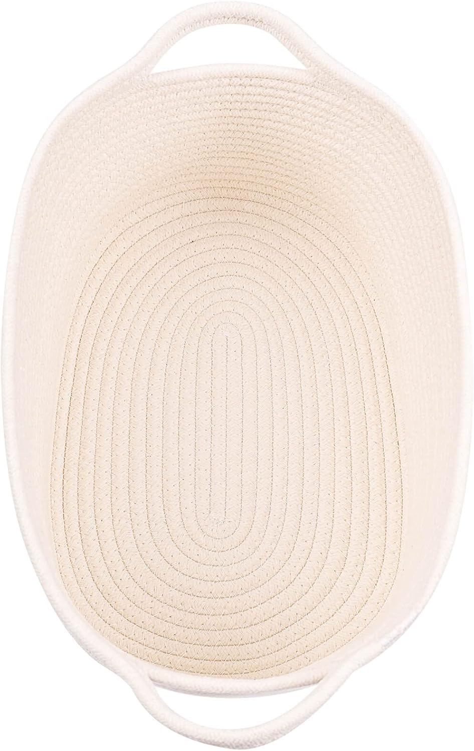 Medium and Large Woven Basket//With Handle, Used for Toys and Fabric Storage Basket used for Storing xl Storage Box, Decorative Storage Box Room 2pack (13L*9W*7H White, L13×W9×H7)