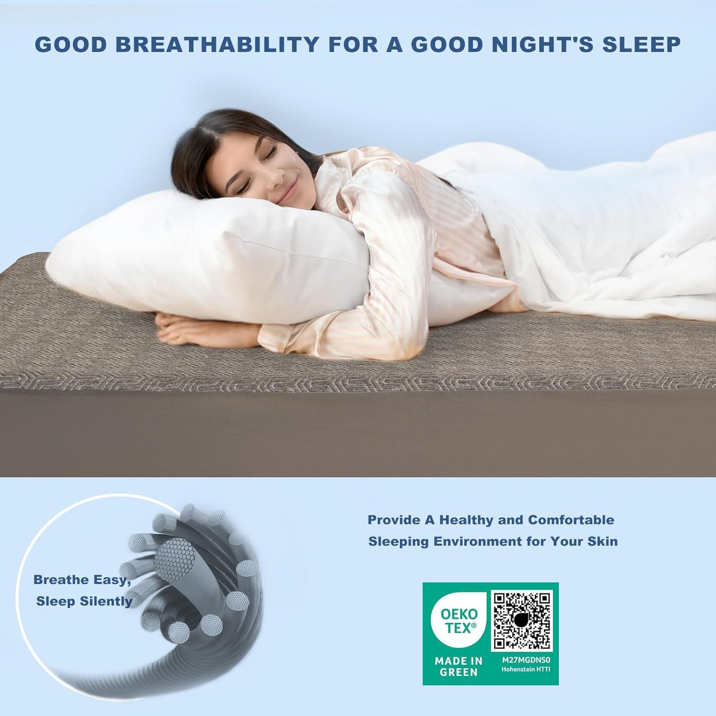 GRT Cal King Mattress Protector Waterproof, Breathable Bamboo Charcoal Fiber Mattress Cover, Noiseless and Odor Free Upgraded Mattress Protector with Double-Barrier Protection, 8"-26" Deep Pocket