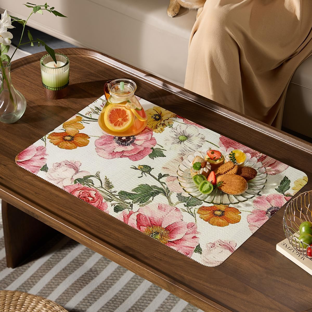 Shelf Liner for Kitchen Cabinets Non-Adhesive,Cabinet Liner for Shelves Non Slip Drawer Liner,Waterproof Kitchen Drawer Liners,Cupboard Liners for Cabinets Easy to Clean (12In x 16.4FT)