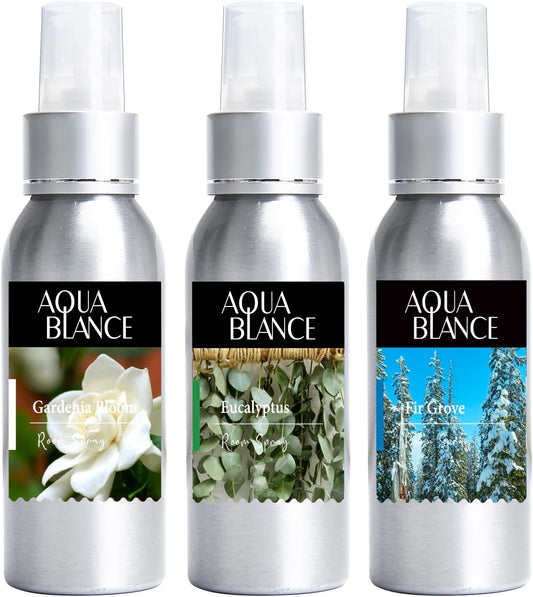 Fragrant Room Spray, Fir Grove, Eucalyptus Leaves, Gardenia Bloom, 3 x 3.4 fl oz, Air Fresheners Odor Eliminator for Home, Bathroom, Concentrated Room Spray