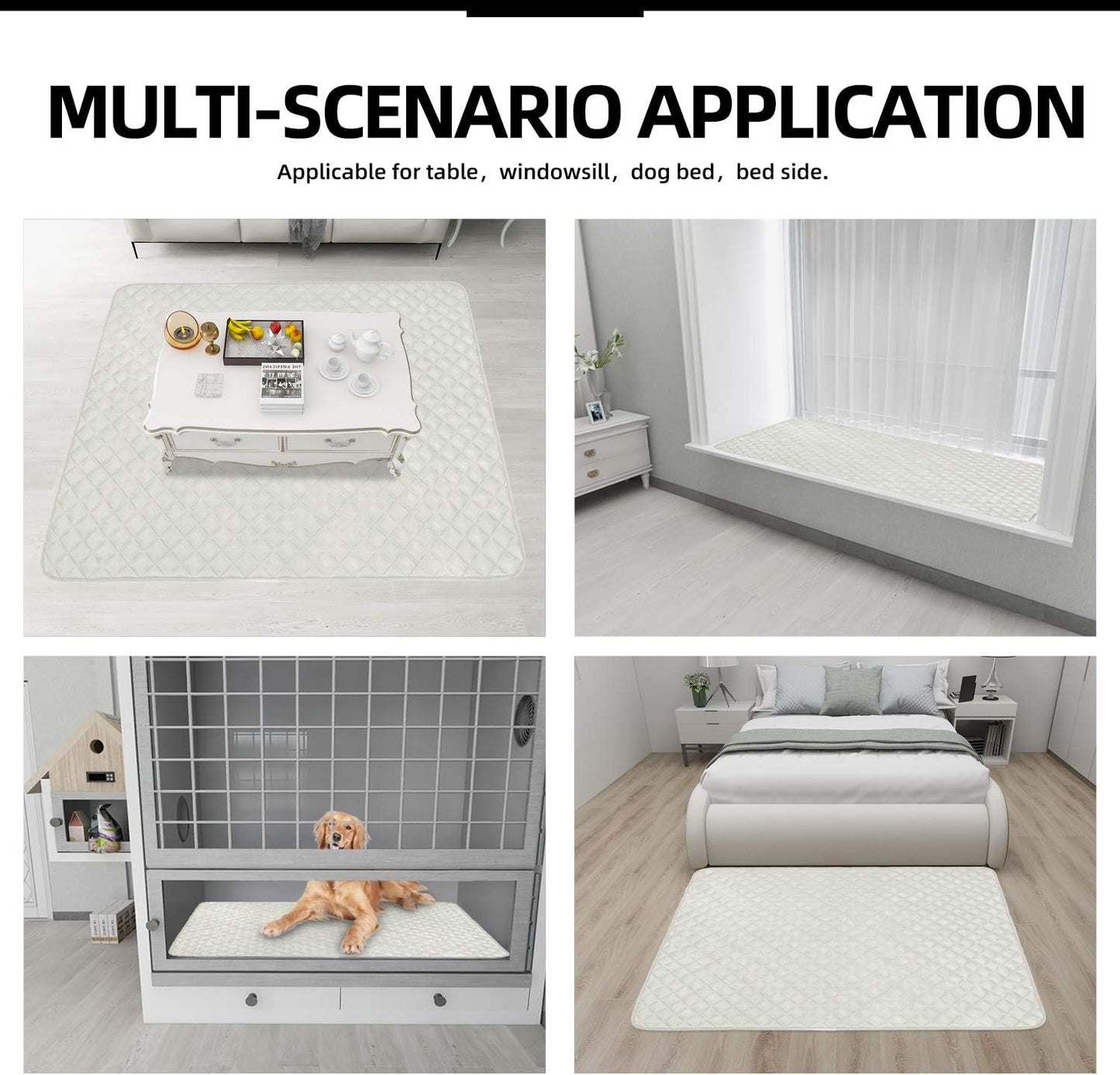 Easy-Going Sectional Couch Covers for Dogs L Shape Sofa Cover Reversible Sofa Slipcover Chaise Lounge Cover Furniture Protector Cover for Pets Dog Cat (42 x 52inches, Ivory/Ivory)