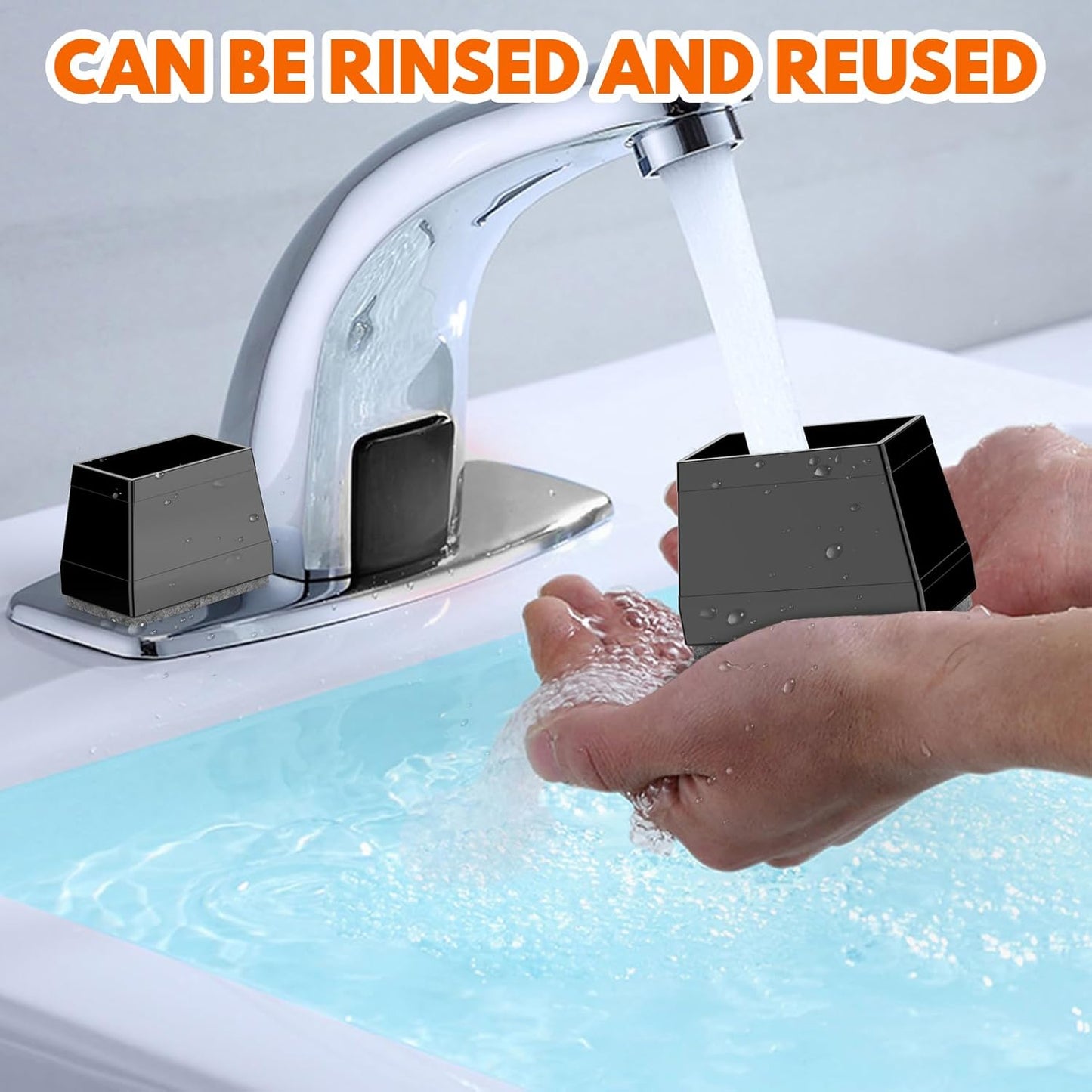 Rectangle Chair Leg Protectors for Hardwood Floors,16 PCS Silicone Covers to Protect Wood Tile Floors Felt Pads Furniture Leg Caps Reduce Noise. Easy to Move. (Black, 0.75 x 1.25 Inch,Rectangular)