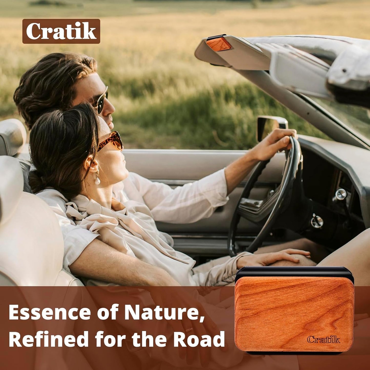 Car Air Freshener - Wood Air Freshener - Car Odor Eliminator for Visor Clip-Variety Scent Refill, Vehicle Scent Diffuser for Cabin, Truck & SUV - Pack of 3 (Teak-Amber-Cabana)-CLIP INCLUDED