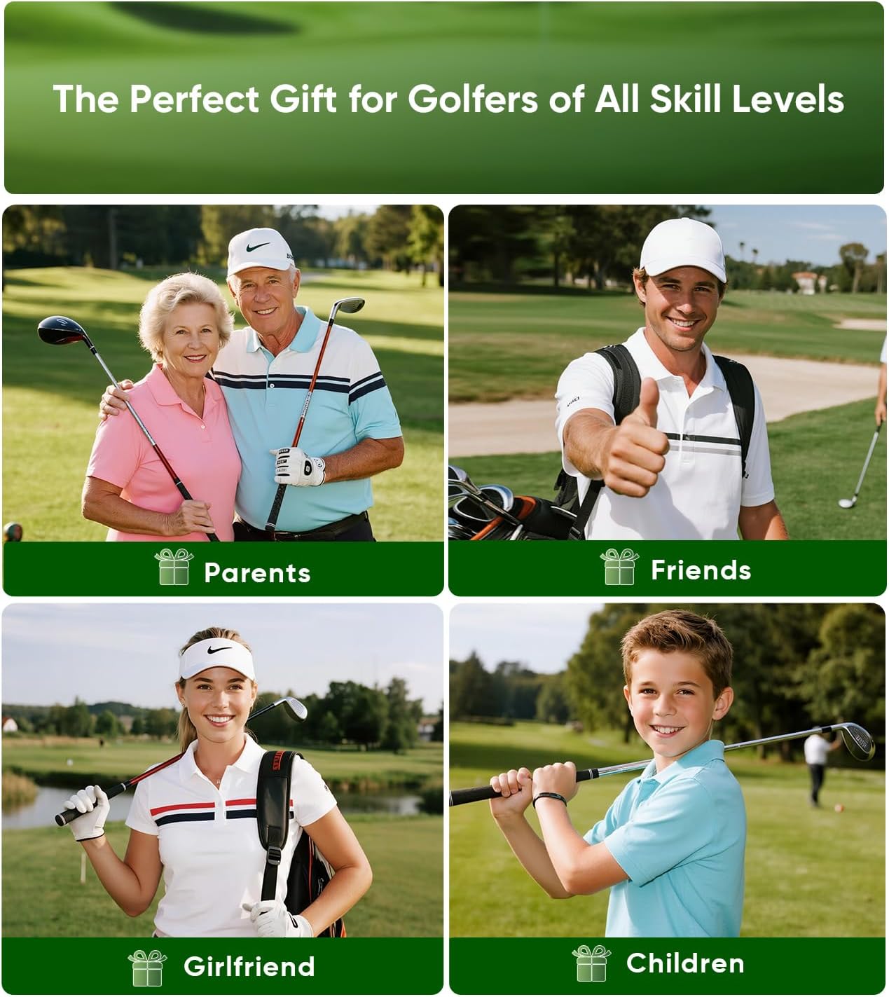 BKF Golf Alignment Sticks and Angle Holder Set with Portable Bag, Golf Swing Trainer, Golf Training Practice Teaching Aid and Equipment, Golf Accessories Gifts for Man