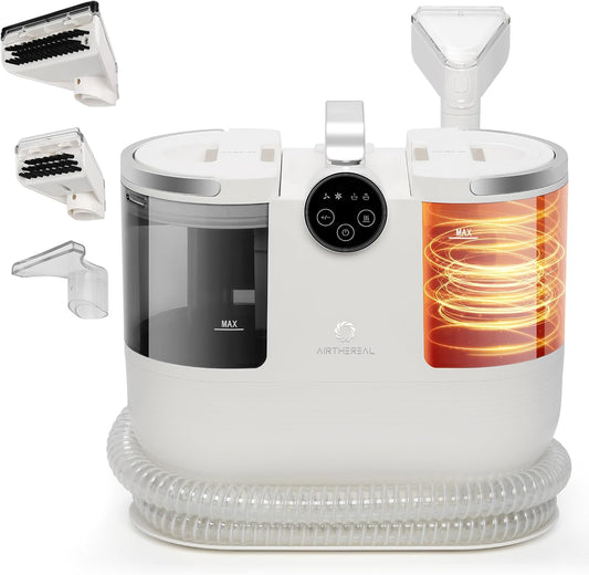 Airthereal Portable Upholstery Spot Cleaner, Instant Heating Carpet Cleaner Machine, Shampooer Machine with Self-Cleaning, 14 Kpa Stain Remover Deep Cleaner for Pets, Stairs, Car Seat and Couch