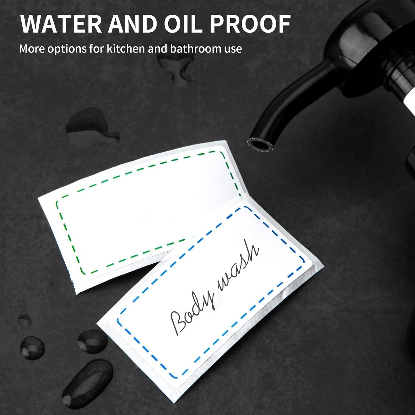 500 Removable Freezer Labels, 2x3 inches Water Oil Waterproof Stickers to Write on for Bottles Canning Containers Jars Pantry Organization Paper Name Clothes Tags Box Storage Bins Daycare, 3 Color