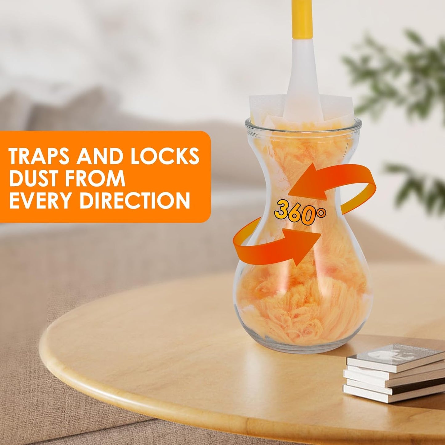 50 Count Duster Refills,Static Dust Removal Brush Disposable Replacement Head Compatible with Swiffer Duster Refills for Dusting Electronics,(50 Count Refills+1Handle)