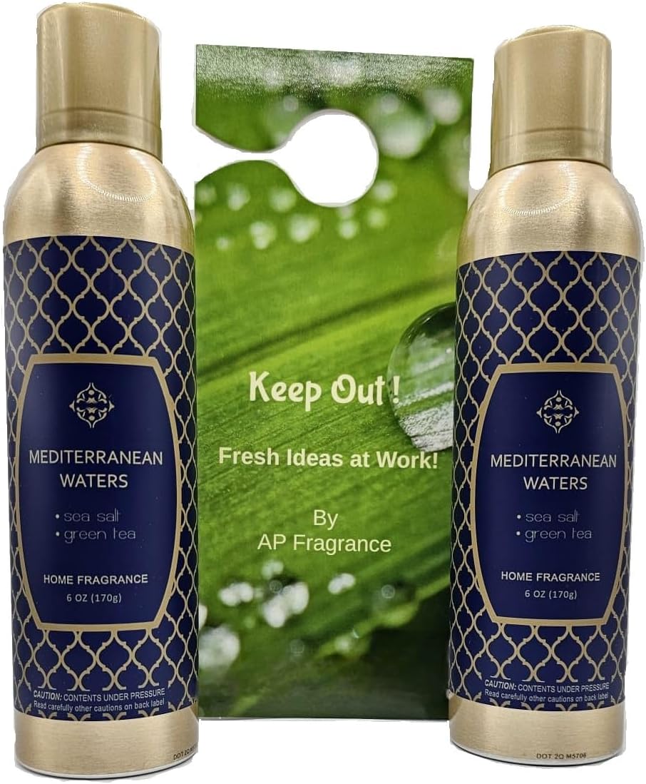 AP Fragrance Belfair Oaks Room Fragrance Air Freshener Spray - Concentrated Deodorizer, Mediterranean Waters - 2 Pack
