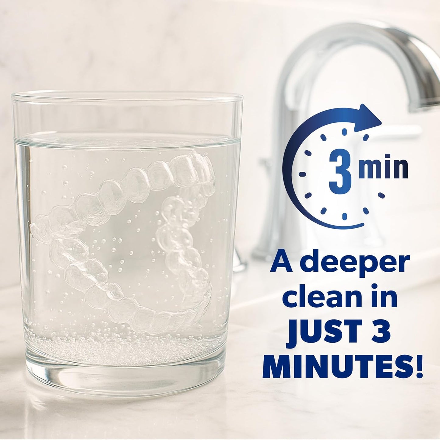 EverSmile AllClean Minerals – Deep Cleaner for Retainers, Clear Aligners, Invisalign, Dentures, Night & Mouth Guards – Removes Stains, Odors & Plaque in 3-Minutes – Up to 120 Uses (300g), 3 Pack