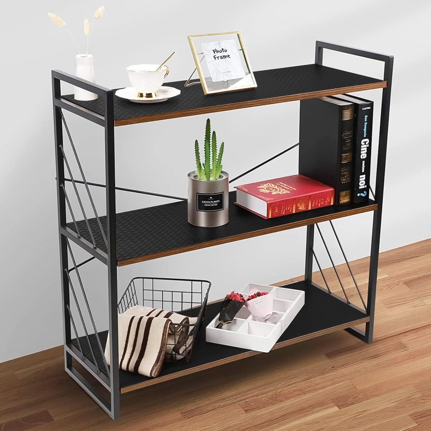 Shelf Liners for Kitchen Cabinets Refrigerator Liners Waterproof & Oil-Proof Kitchen Cupboard Liner Durable Drawer Mats EVA Material Non Adhesive Fridge Liner for Shelves - Black 23.6 x 236.2 Inches