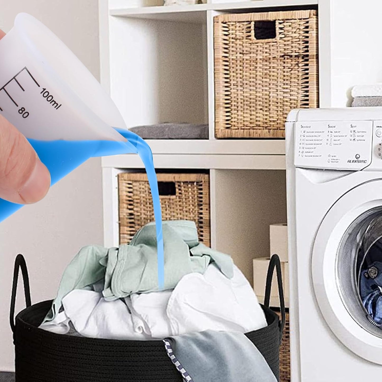 Laundry detergent cup,silicone laundry detergent measuring cup,washable laundry measuring cup for liquid detergent,2pcs cup measuring cup,No More Mess or Leaks