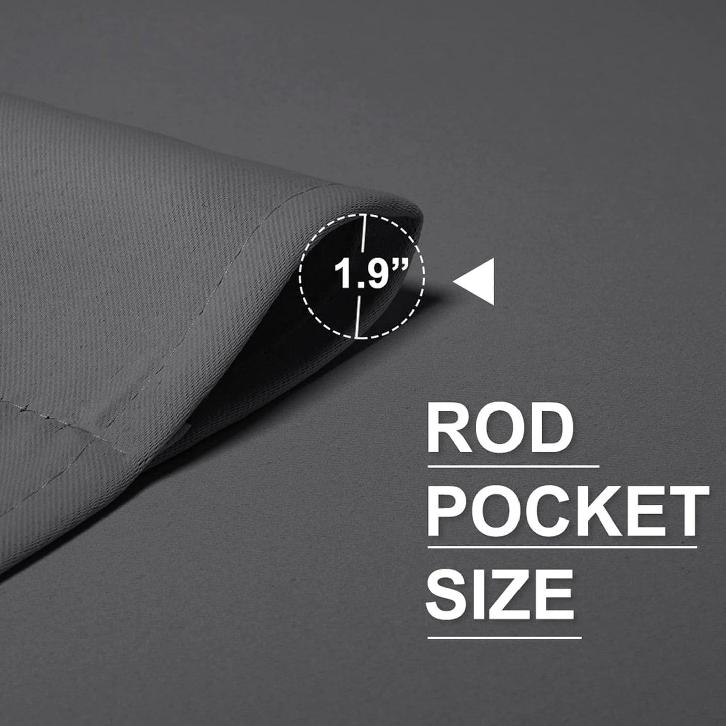 RYB HOME Blackout Curtains for Living Room, Large Window Shades for Bay Window Dining Parlor Bedroom Patio Door, Wide 34 x Long 80 inches, Grey, 2 Panels