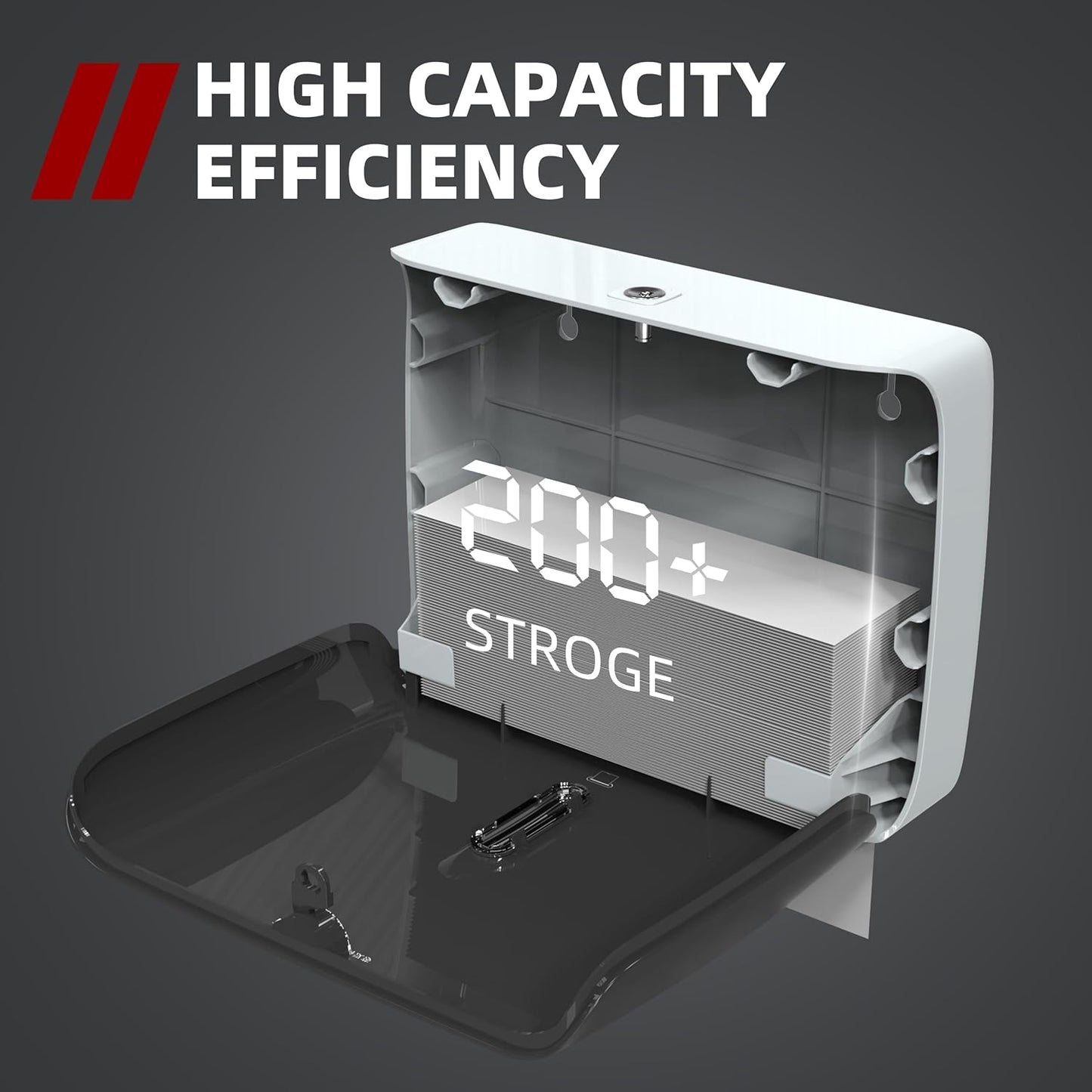 Bathroom Paper Towel Dispenser Pack of 2 Durable ABS Plastic Easy Installation No Drilling Waterproof Dustproof for Home Washroom Kitchen Bedroom