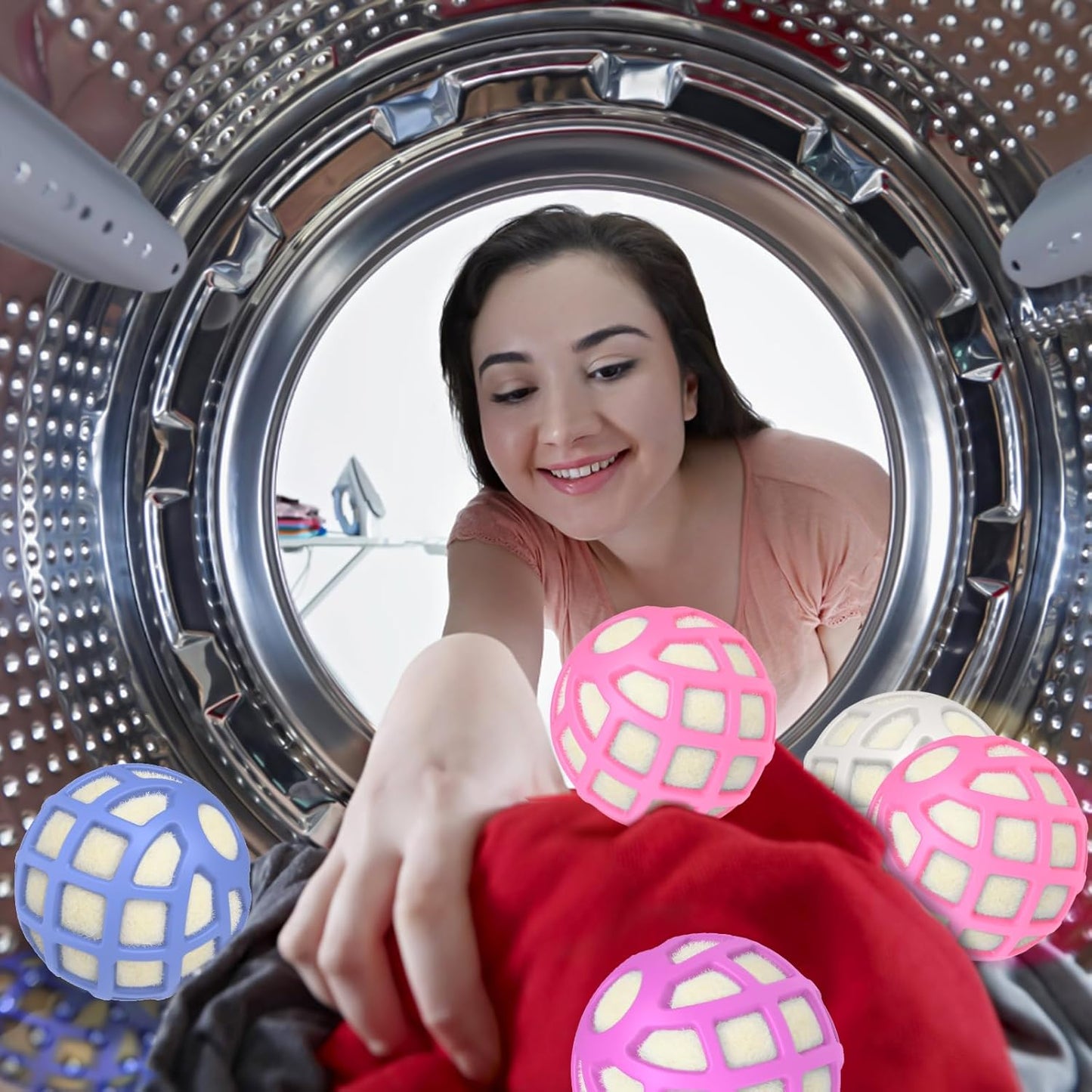 Dryer Balls – Patented Silicone Guard, Natural Wool Core, Super Anti-Tangle & Saves Drying Time, Reduces Static & Noise, Natural Fabric Softener, XL 3" (Beige, Pack of 4)