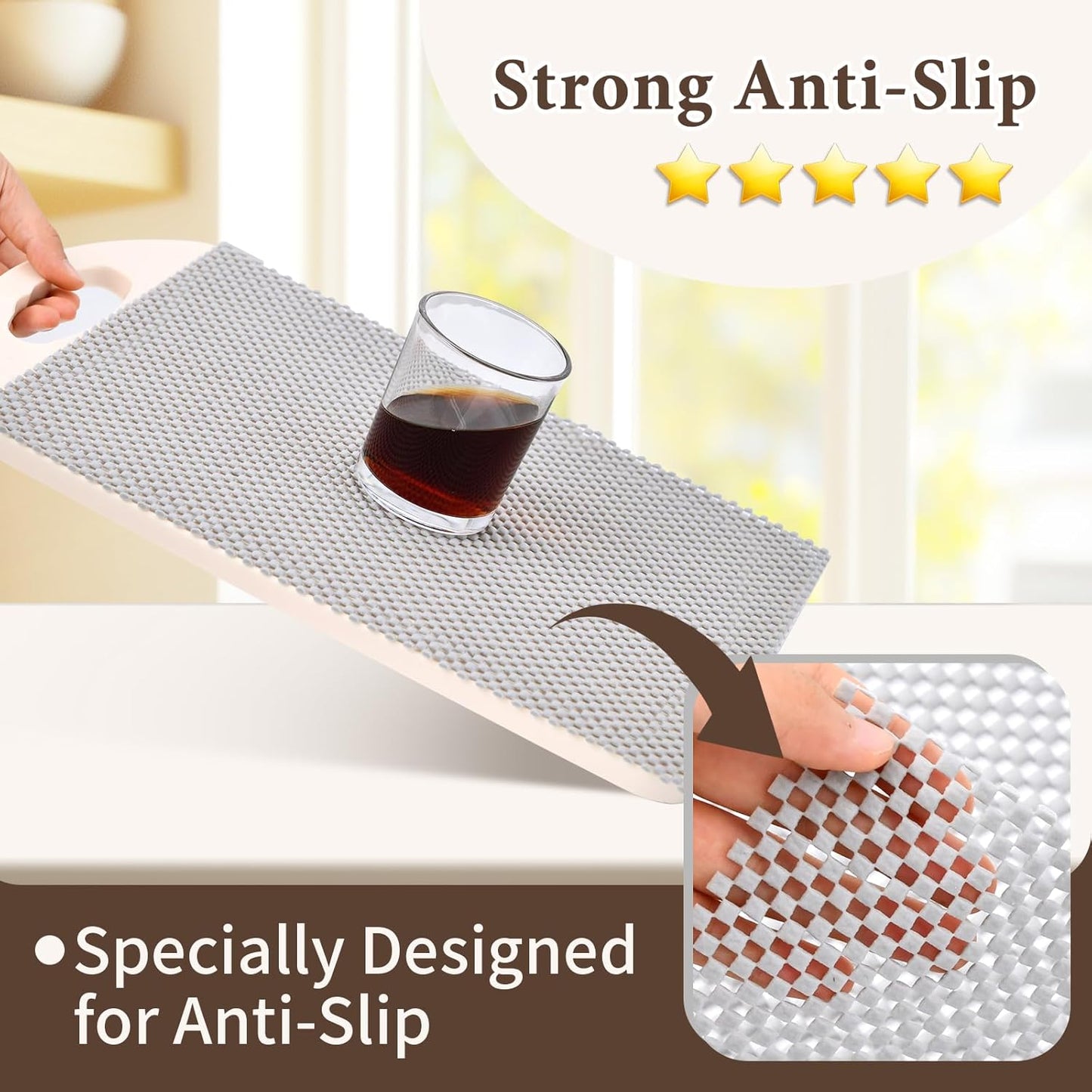 Shelf Liners for Kitchen Cabinets Non Adhesive Shelf Liner Paper Non-Slip Thickened Drawer Liner Easy to Clean for Tool Box Refrigerator Grey 11.8 x 118 in