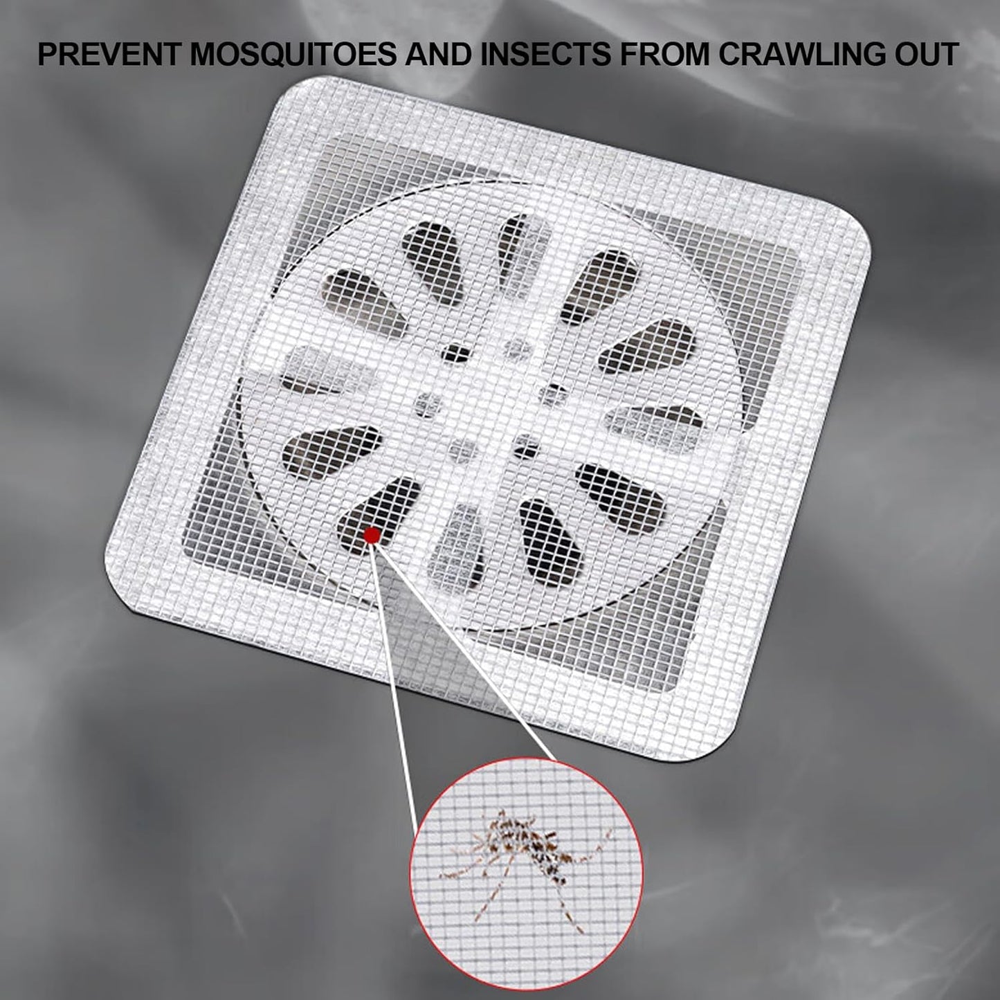 60PCS Disposable Shower Drain Cover Hair Catcher Shower Drain Mesh Stickers,4 X 4 Inch Disposable Floor Drain Sticker,Suitable for Bathroom, Bathtub, Kitchen Sewer Outlets.