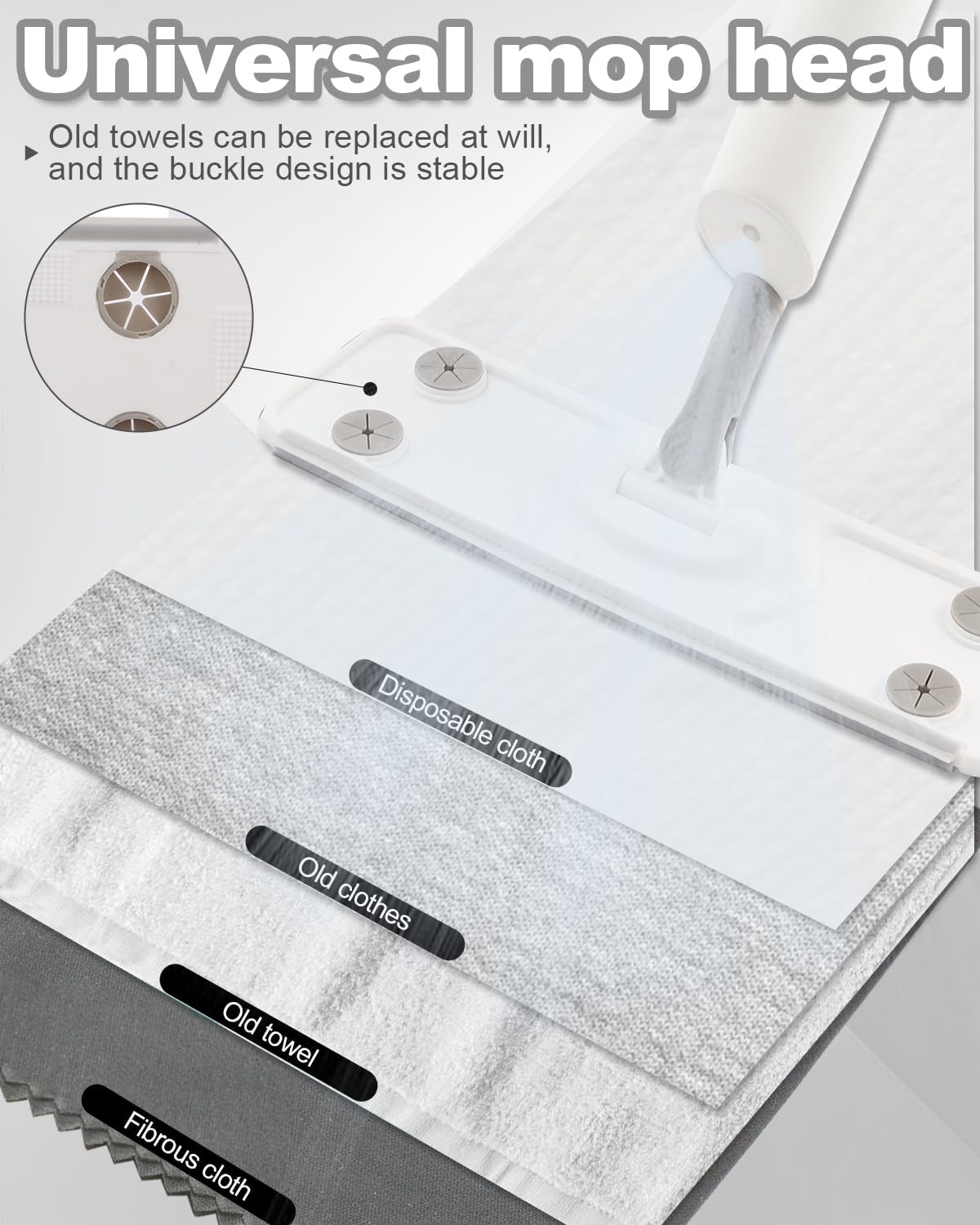 Spray Mop for Floor Cleaning Refillable Bottle with 2 Washable Reusable Microfiber Pads,Mop for Wooden,Bamboo, and Cement Floors Suitable for Both Household(with Rags)