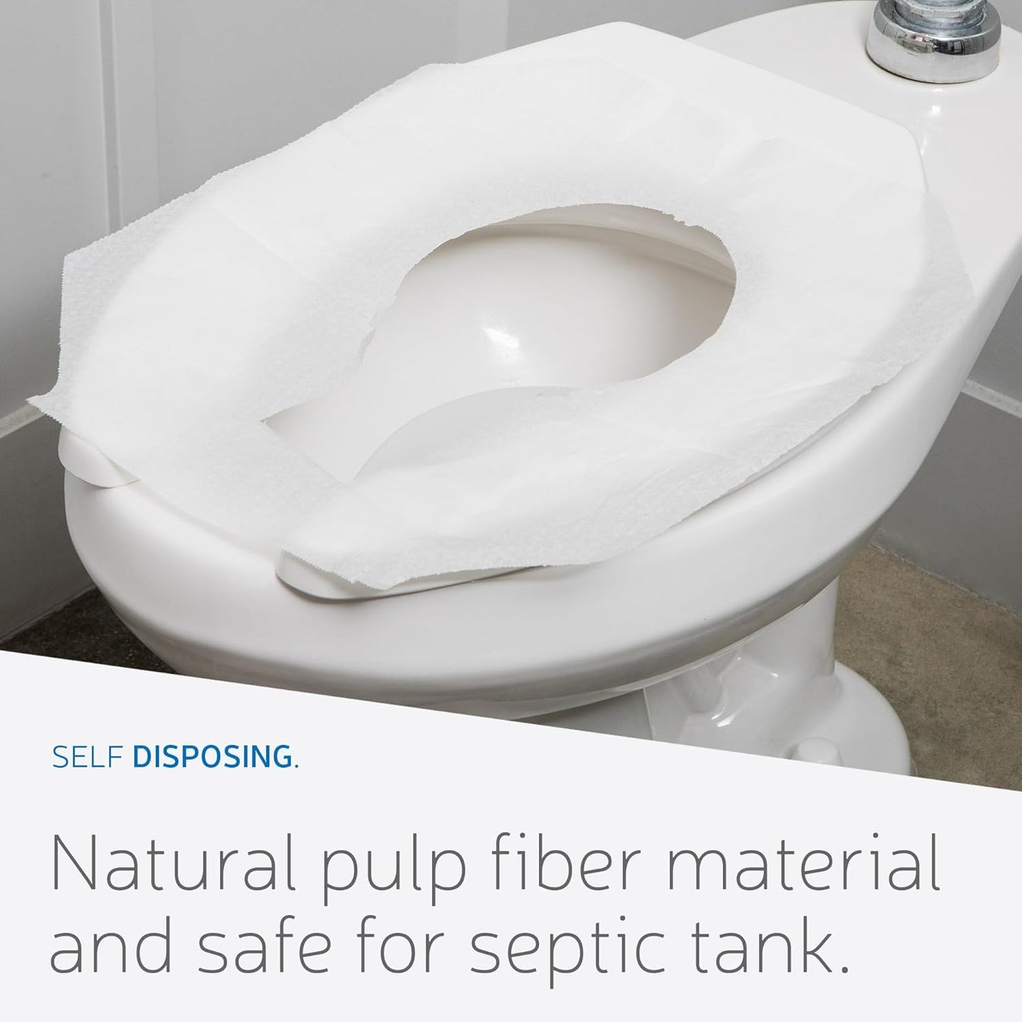 EZbrnd Premium Half-Fold Disposable Toilet Seat Covers, Flushable Paper Cover for Bathtoom, White, 250 sheets x 4 pk