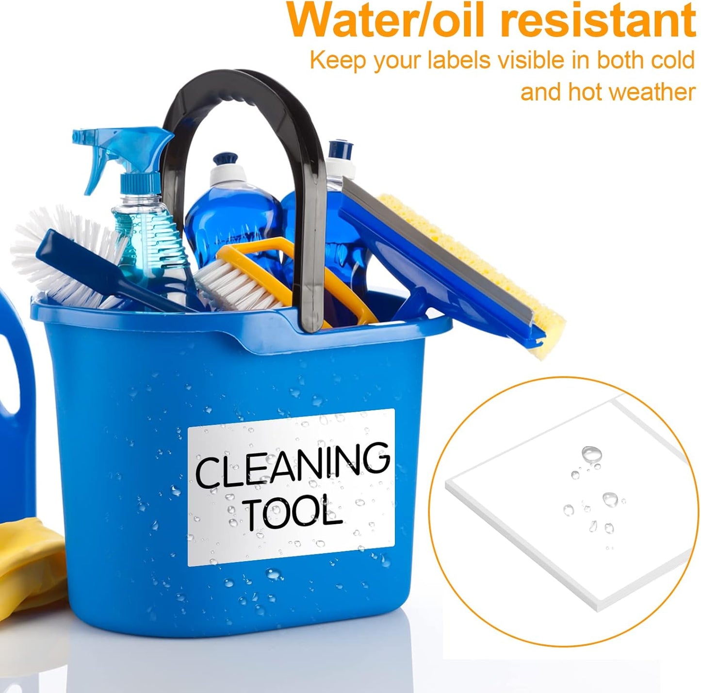 150 Pcs Labels for Storage Bins, 6 X 4 Inch Removable Labels for Storage Bins, Tear Resistant No Residue Storage Bin Labels, Matte White Blank Box Labels for School, Home, Business