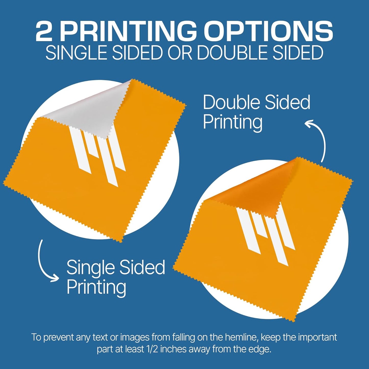 Ships Next Day, Made in USA - Customizable Microfiber Cleaning Cloth - Perfect Eyeglass Cleaner Promotional Gift - Premium Microfiber Lens Wipes - Logo or Image Printed (5 Pack) Single Sided