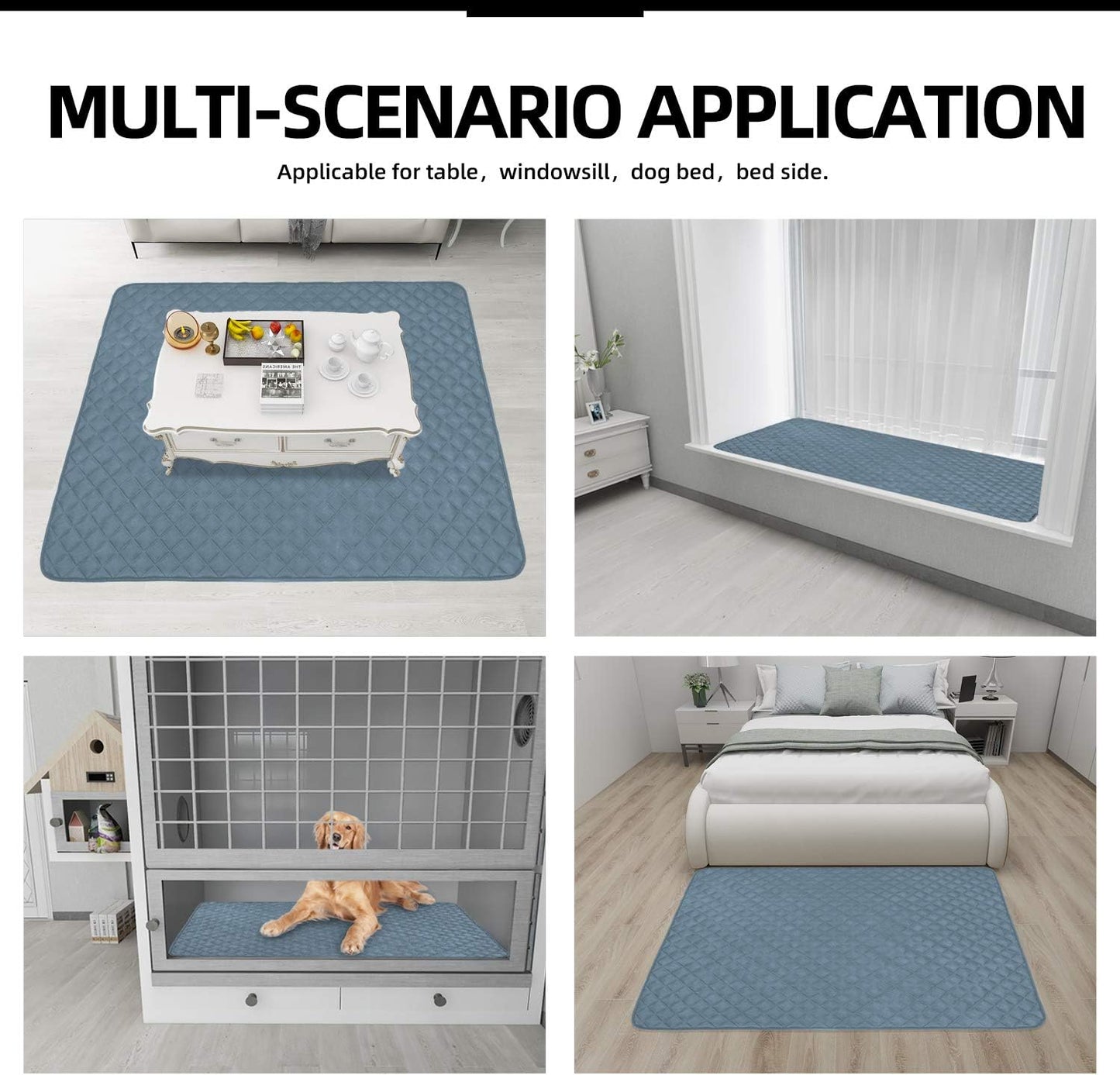 Easy-Going Sectional Couch Covers for Dogs L Shape Sofa Cover Reversible Sofa Slipcover Chaise Lounge Cover Furniture Protector Cover for Pets Dog Cat (42 x 68 inches, Light Blue/Light Blue)