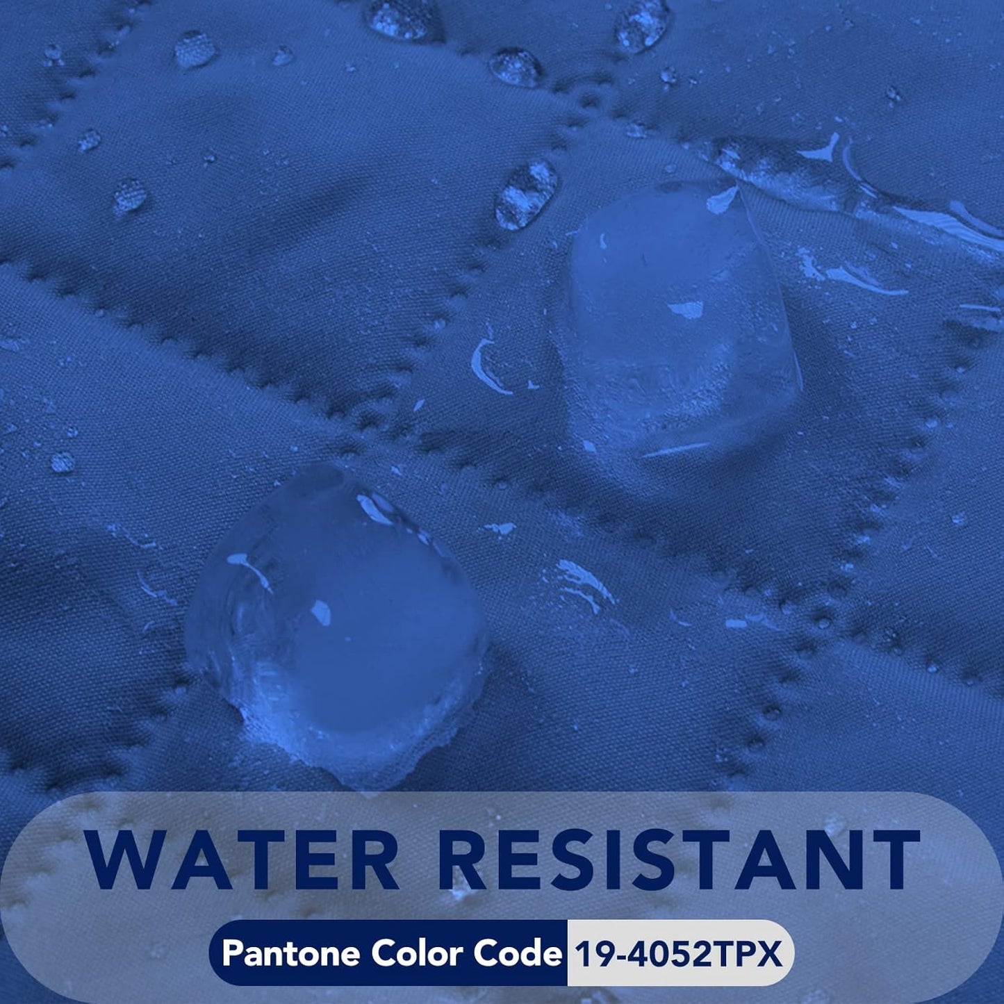 PureFit Reversible Quilted Sofa Cover, Water Resistant Slipcover Furniture Protector, Washable Couch Cover with Non Slip Foam and Elastic Straps for Kids, Pets (Chair, Classic Blue/Ivory), Small