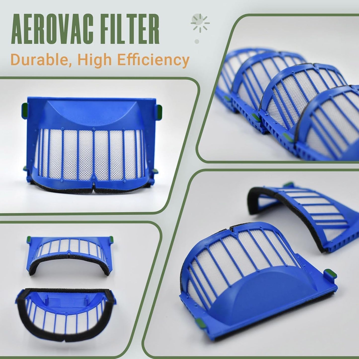 Replacement Parts Accessories Kit for iRobot Roomba 675 694 692 614 670 677 671 691 676 639 679 615 600 Series Robot Vacuum Attachment, 1 Front Caster Wheel,1 Bristle Brush, 6 Side Brush, 4 Filter