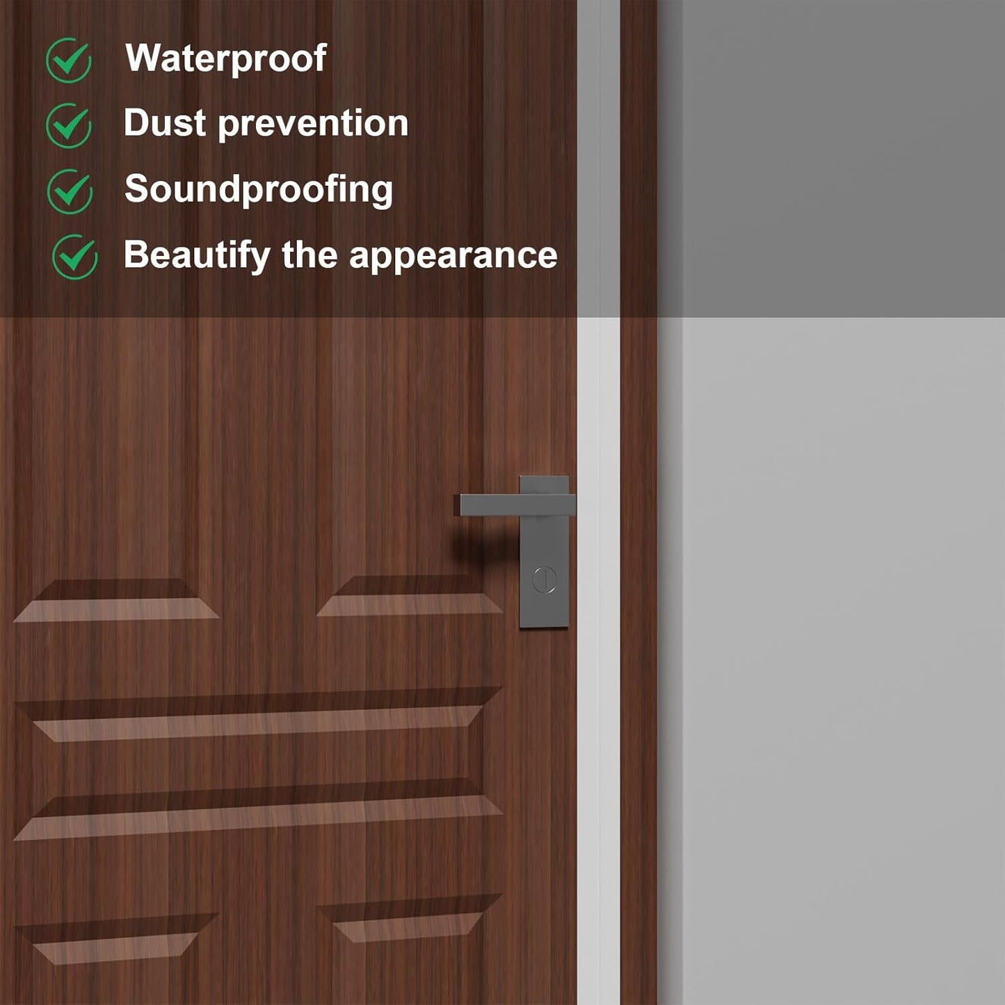 Weather Stripping Door Seal, Silicone Strip for Frame and Gaps Draft Stopper,Glass Shower Door Sweep, White, 20 Feet x 2 Inch