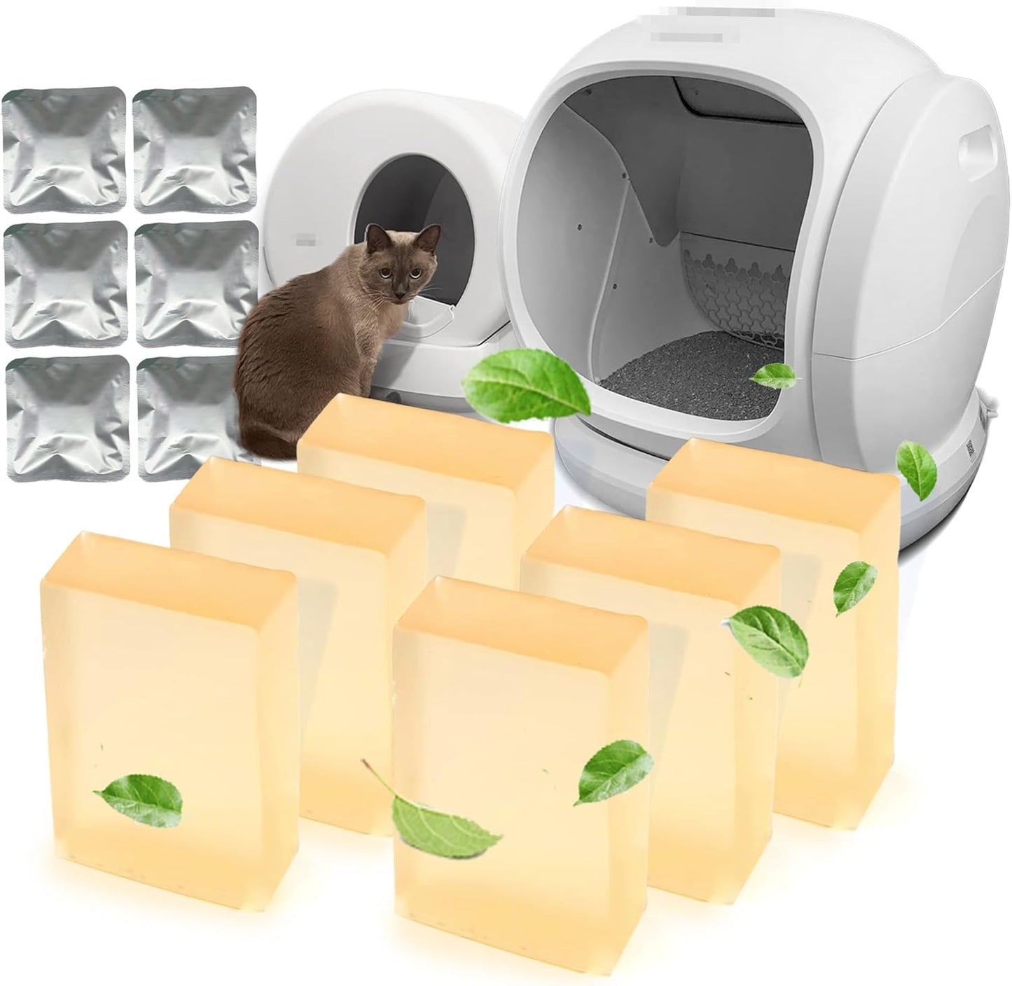 Odor Remover Compatible with MeoWant Self-Cleaning Cat Litter Box, Cat Toilet Odor Control Deodorant Gel for MeoWant Automatic Litter Box, Litter Deodorizer