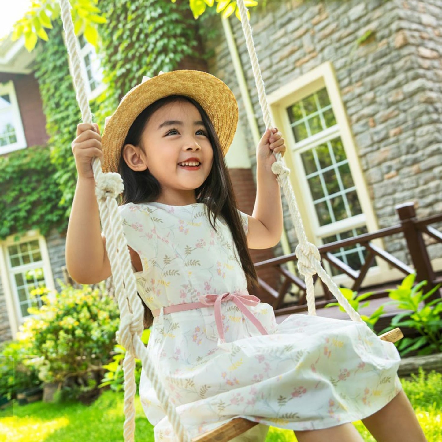 20mm Diameter Natural Twisted Cotton Rope, 49 Feet Length Premium Adult Strength Cotton Rope, Soft, Triple-Strand Rope for Nautical Crafts and Home Decoration