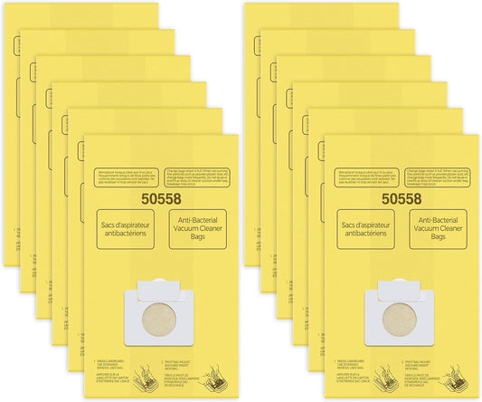 50558 Vacuum Cleaner Bags Replacement for Kenmore Canister Type C/Q 5055, 50555, 50557, 50558 and Pana·sonic Type C-5, C-18, 200 Series, 400 Series, 600 Series, 800 Seires Vacuum - 12 Pack