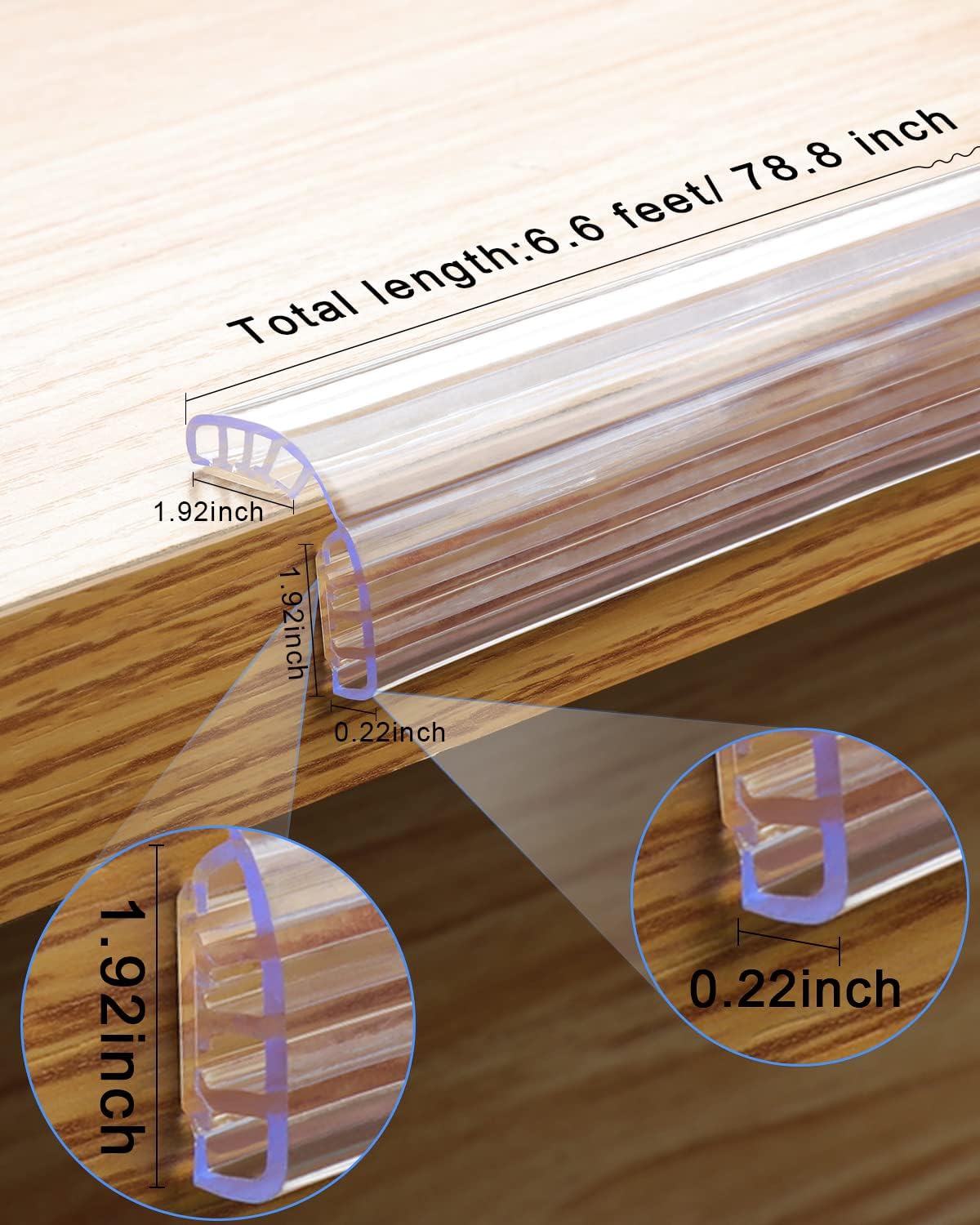 Baby Proofing,32.8ft(10M) Silicone Soft Corner Protectors with Pre-Taped Strong Adhesive, Edge Protectors for Sharp Corners of Cabinets, Tables