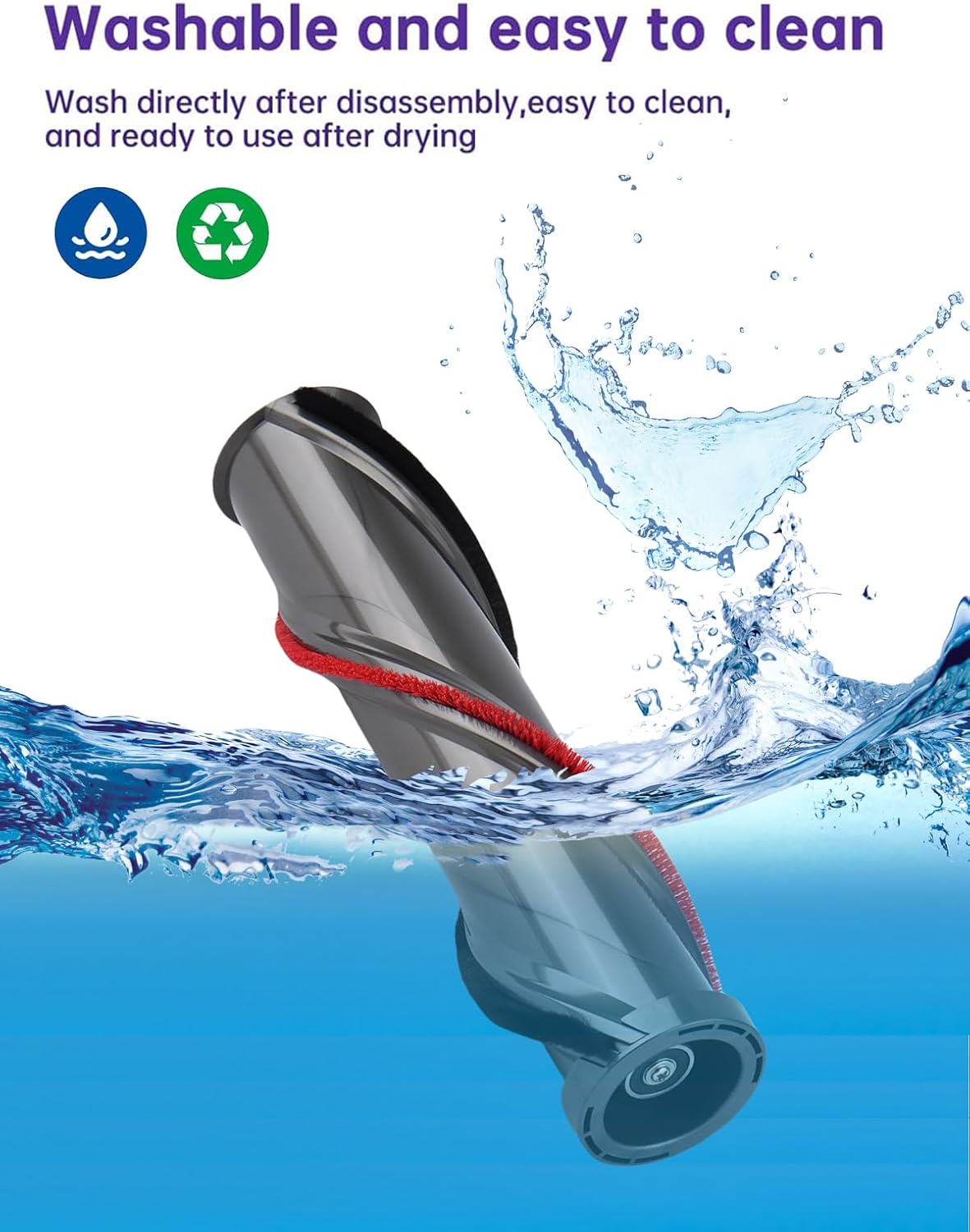 V15 Roller Brush Replacements Parts Compatible with Dyson V15 Detect Cordless Vacuum, V15 High Torque Brush Replacement Accessories, Absolute Spiral Brush attachments for Clean Carpet,Hair Dust