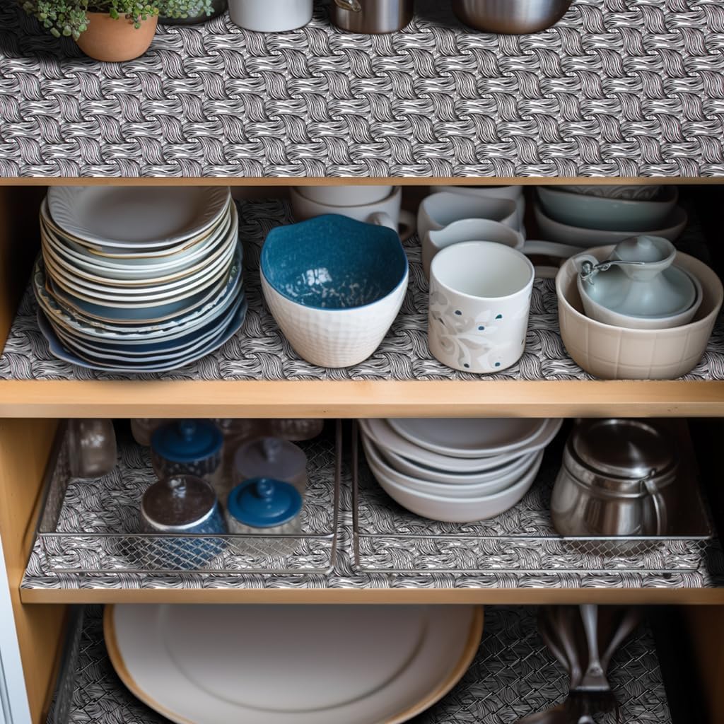 Shelf Liner Non Adhesive, 12 Inch x 50 Feet Cabinet Liners for Pantry Drawer Vanity, Drawer Liners Strong Grip Non Slip Waterproof, Shelf Liners for Kitchen Cabinets