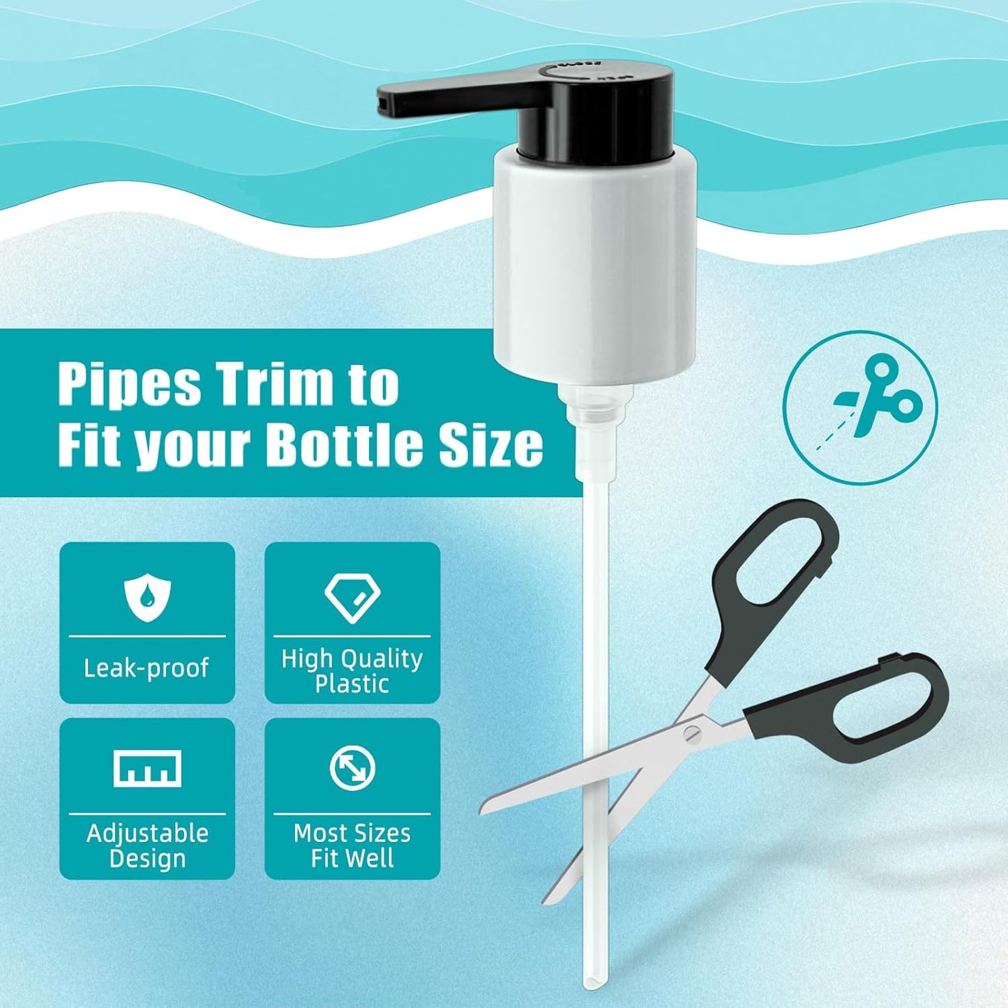 2PCS Dispenser Pump Replacement Compatible with MOROCCANOIL Treatment 1.7/3.4/4.2 Fl Oz (Not for Travel Size), Plastic Pumps Head with Lock Clip for Hair Oil Bottle (Bottle Not Included)