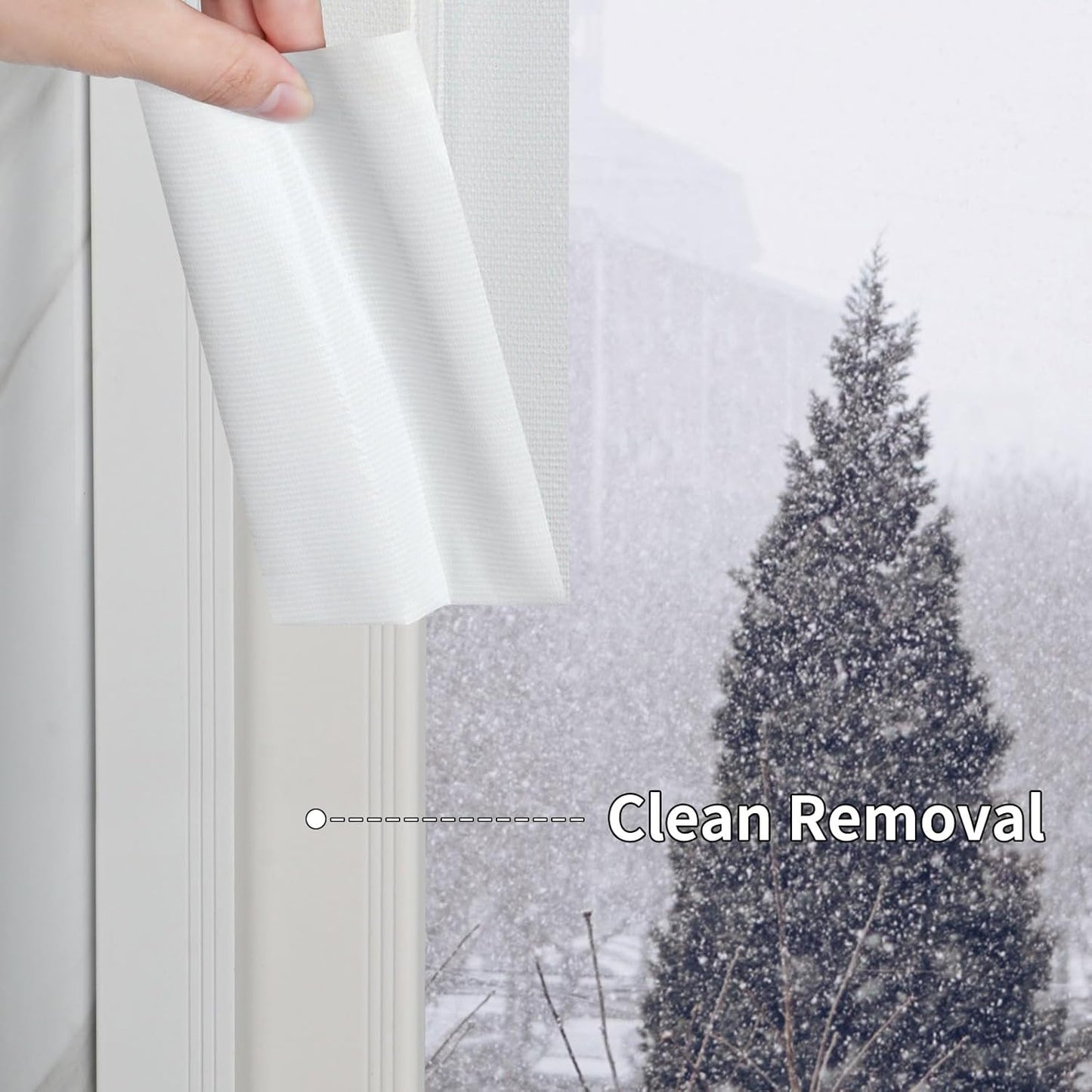 Cloth Duct Window Seal Strip Tape for Winter, 1.89in x 33FT, Weather Stripping Sealing Insulation Tape for Windows and Door, Easy Tear Sealer Draft Blocker