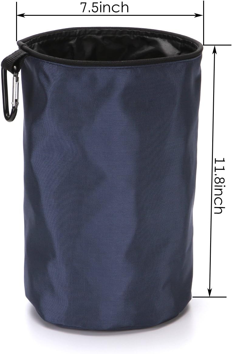 Clothespins Bag Hanging Clothesline Peg Organizer Storage Bags,Dust-proof (navy blue)