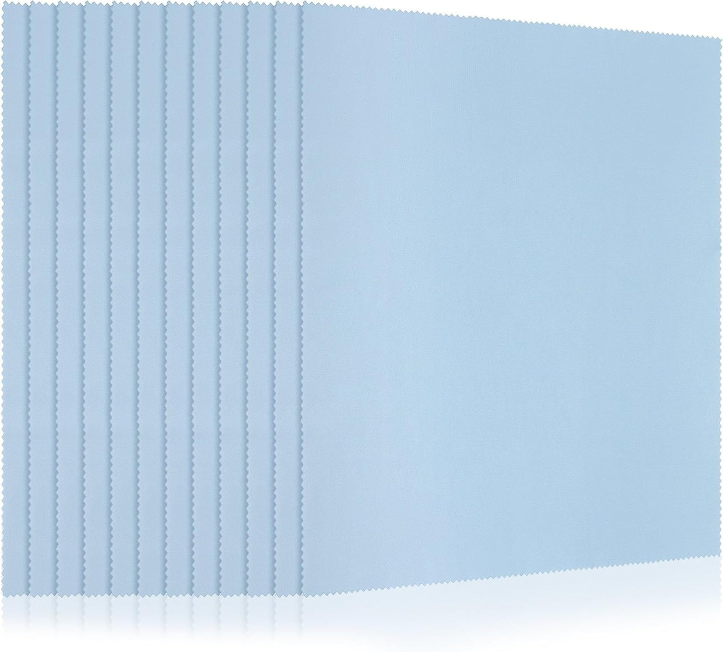 Frienda 12 Pack Large Microfiber Glass Cleaning Cloths 12 x 12 Inch Oversized Eyeglass Sunglasses Cleaning Cloths for Electronics Glasses Screens and Lenses(Blue)