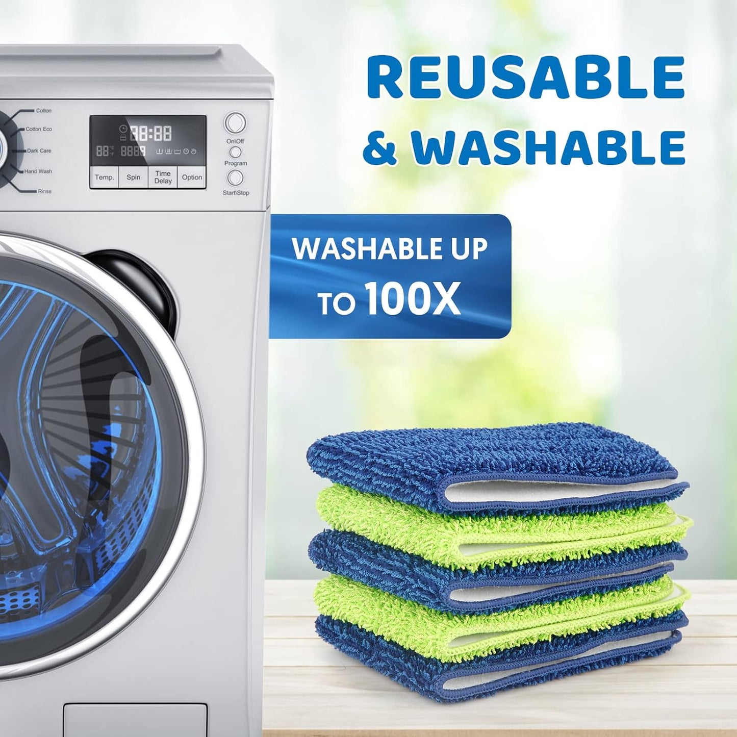 Spray Wet Mops with 5X Washable Pads Mops for Hardwood Floor Cleaning- MEXERRIS Wood Floor Mop Dust Dry Mops with 2X Bottles Commercial Home Use for Hardwood Laminate Vinyl Tiles Wood