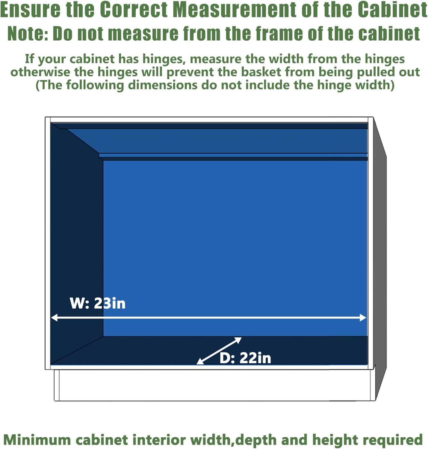 LOVMOR Pull Out Cabinet Organizer 22½" W x 21½" D, Kitchen Cabinet Pull Out Shelves Slide Out Storage