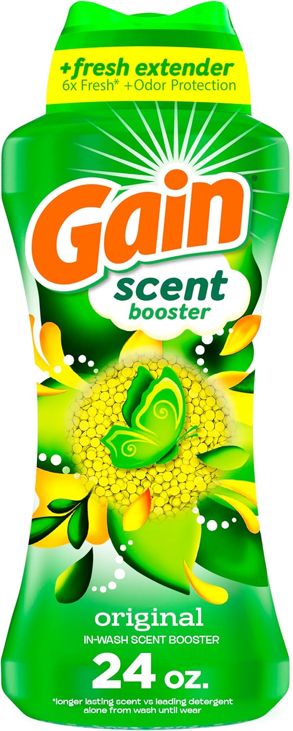 Gain Fireworks In-Wash Scent Booster Beads, Original, 24 oz, Laundry Scent Boosters, Gain Scent Booster Beads, Odor Eliminator