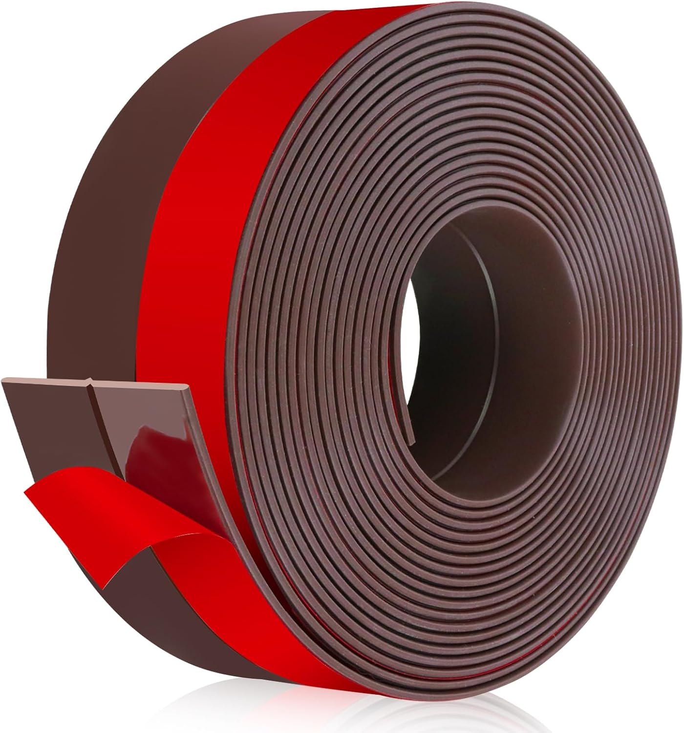 Weather Stripping Self Adhesive Door Draft Stopper Flexible Shower Door Bottom Seal Silicone Seal Strip for Sliding Glass Windows Side Gaps (Brown, 2 Inch Wide x 40 Feet Long)