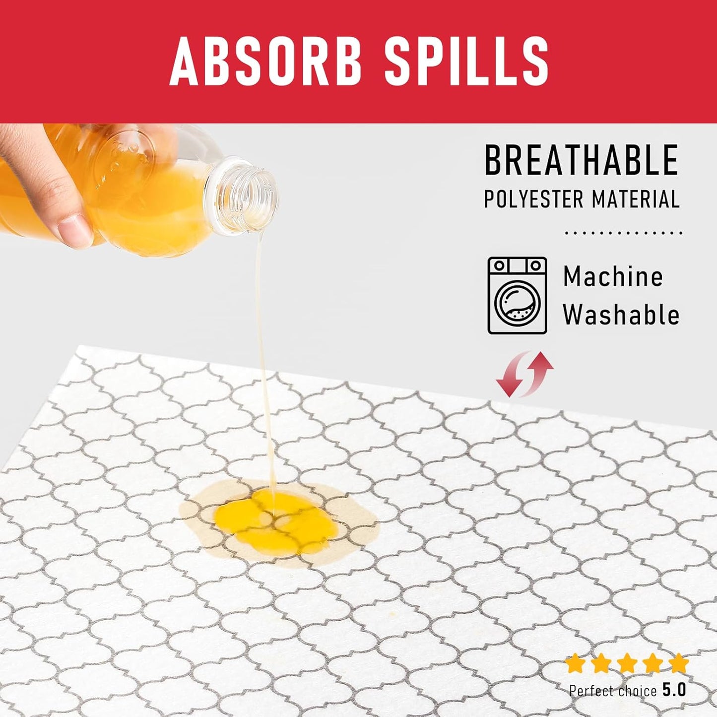 Cooyes 2 in 1 Refrigerator Liners & Fresh mats for Fridge Drawer and Glass Shelves, Absorbent Cloth Fridge Organizer Bin Mats Washable, Shelf Liner for Kitchen Cabinets Non Adhesive