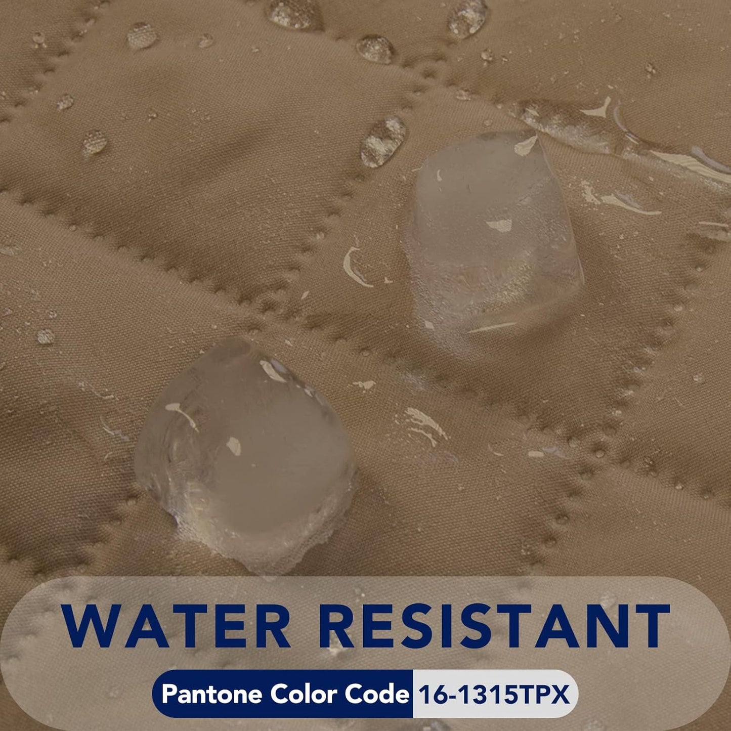 PureFit Reversible Quilted Sofa Cover, Water Resistant Slipcover Furniture Protector, Washable Couch Cover with Non Slip and Elastic Straps for Kids, Dogs, Pets (Chair, Camel/Ivory)